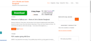 Jim's Ukulele & Guitar songbook